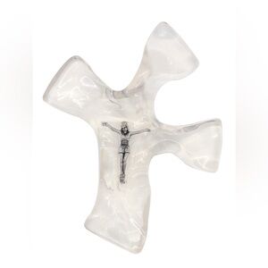 #13 Living Water Clinging Cross with Embedded Crucifix
